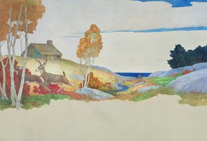Geyik ve Dere, 1945 by Newell Convers Wyeth